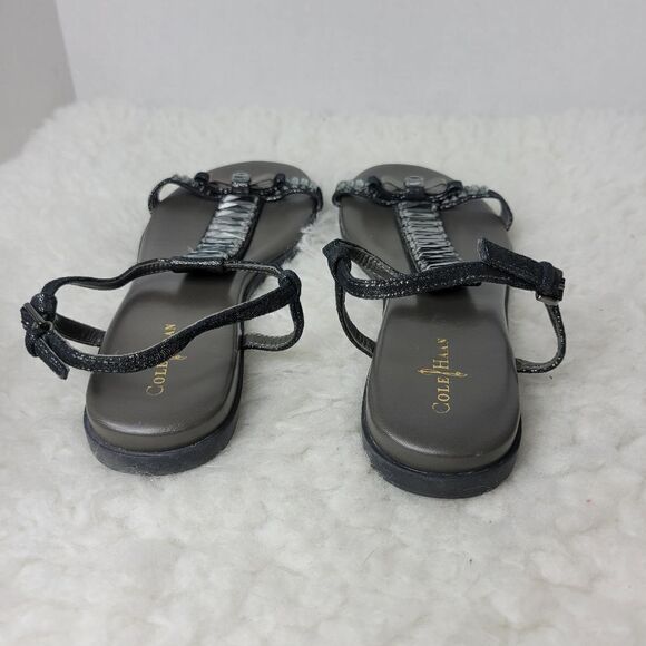 Cole Haan & Nike Colab Wemens Size 7.5 Sandals  Crystal Bow Bling Ankle Strap - Picture 4 of 9